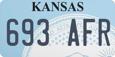 KS license plate 693AFR