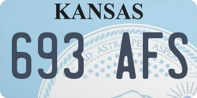KS license plate 693AFS