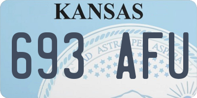 KS license plate 693AFU