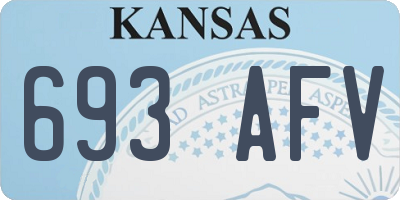 KS license plate 693AFV