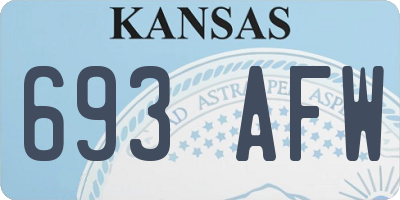 KS license plate 693AFW