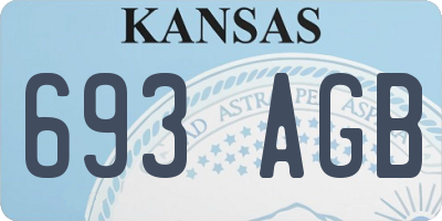 KS license plate 693AGB