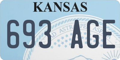 KS license plate 693AGE