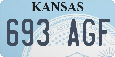 KS license plate 693AGF