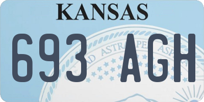 KS license plate 693AGH