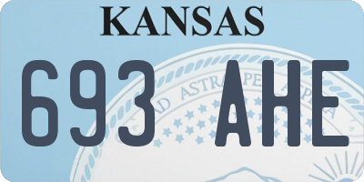 KS license plate 693AHE