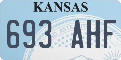 KS license plate 693AHF