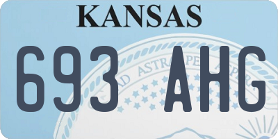 KS license plate 693AHG