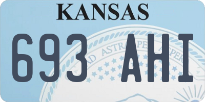 KS license plate 693AHI