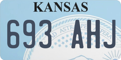 KS license plate 693AHJ