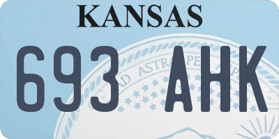 KS license plate 693AHK