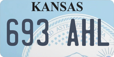 KS license plate 693AHL