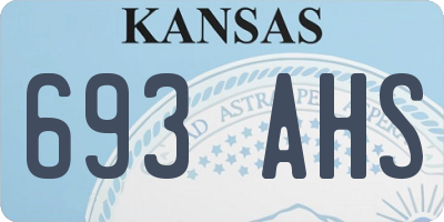 KS license plate 693AHS