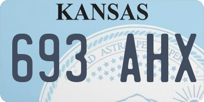KS license plate 693AHX