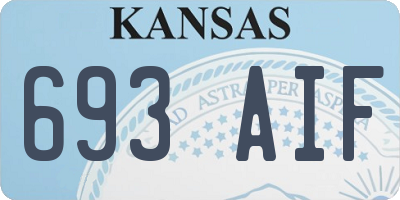 KS license plate 693AIF