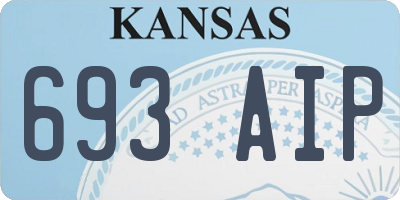 KS license plate 693AIP