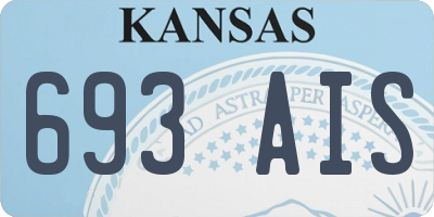 KS license plate 693AIS