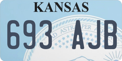 KS license plate 693AJB