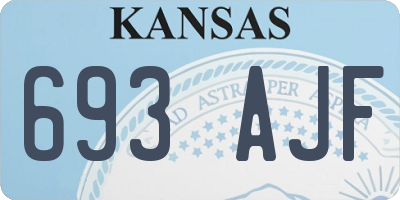 KS license plate 693AJF