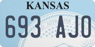 KS license plate 693AJO