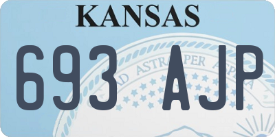 KS license plate 693AJP