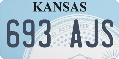 KS license plate 693AJS