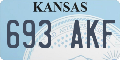 KS license plate 693AKF