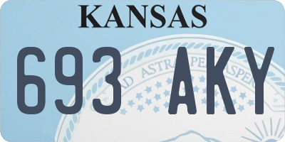 KS license plate 693AKY