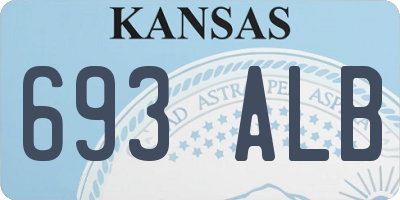 KS license plate 693ALB