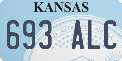 KS license plate 693ALC