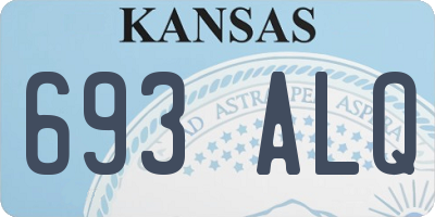 KS license plate 693ALQ