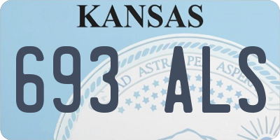 KS license plate 693ALS