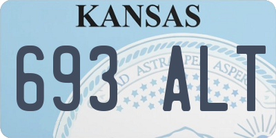 KS license plate 693ALT