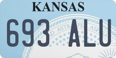 KS license plate 693ALU