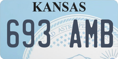 KS license plate 693AMB