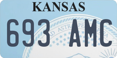 KS license plate 693AMC