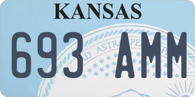 KS license plate 693AMM