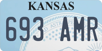 KS license plate 693AMR
