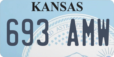 KS license plate 693AMW