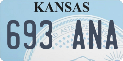 KS license plate 693ANA