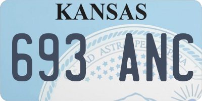 KS license plate 693ANC