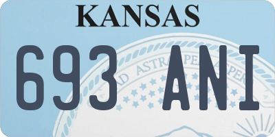 KS license plate 693ANI