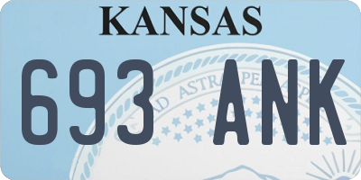 KS license plate 693ANK