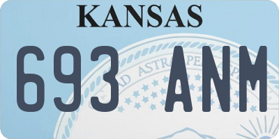KS license plate 693ANM