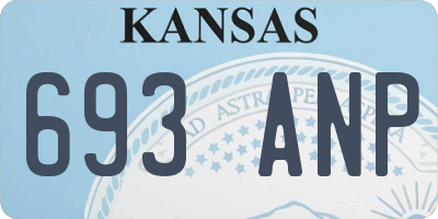 KS license plate 693ANP