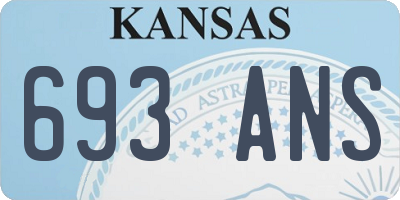 KS license plate 693ANS