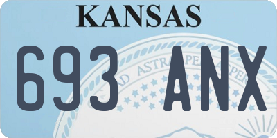 KS license plate 693ANX