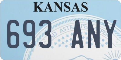 KS license plate 693ANY