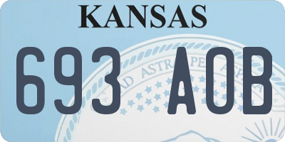 KS license plate 693AOB