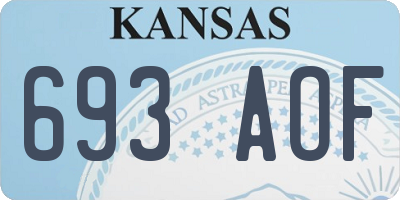 KS license plate 693AOF